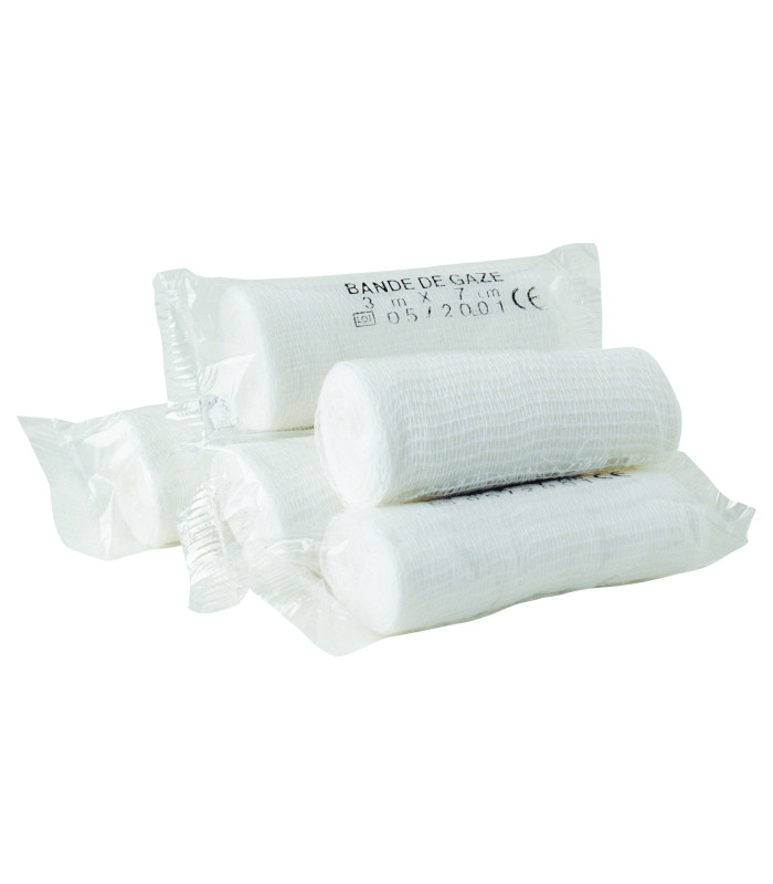 LOT DE 10 BANDES DE GAZE