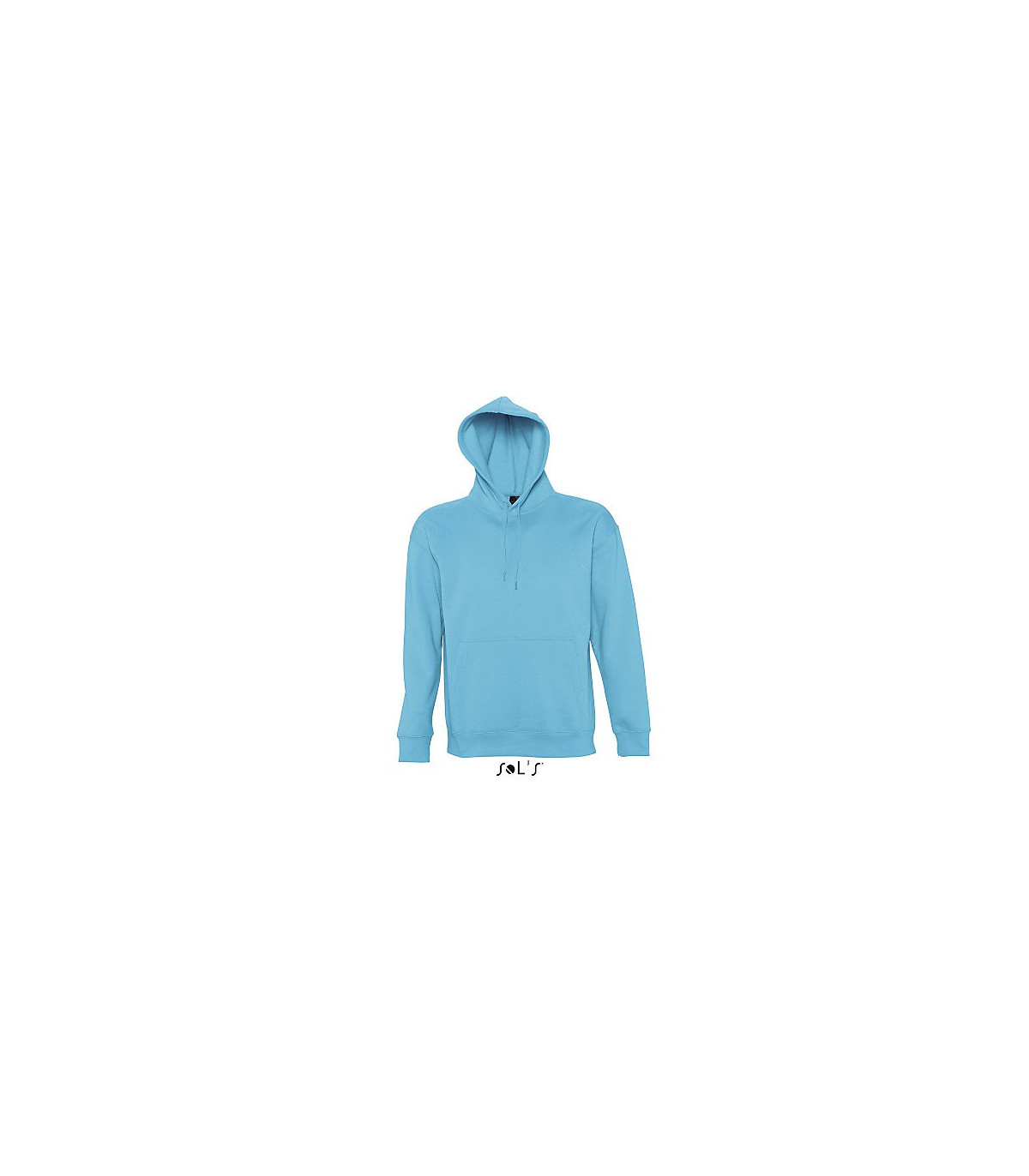 SWEAT-SHIRT CAPUCHE MIXTE MOLLETON 320 BLEU TURQUOISE
