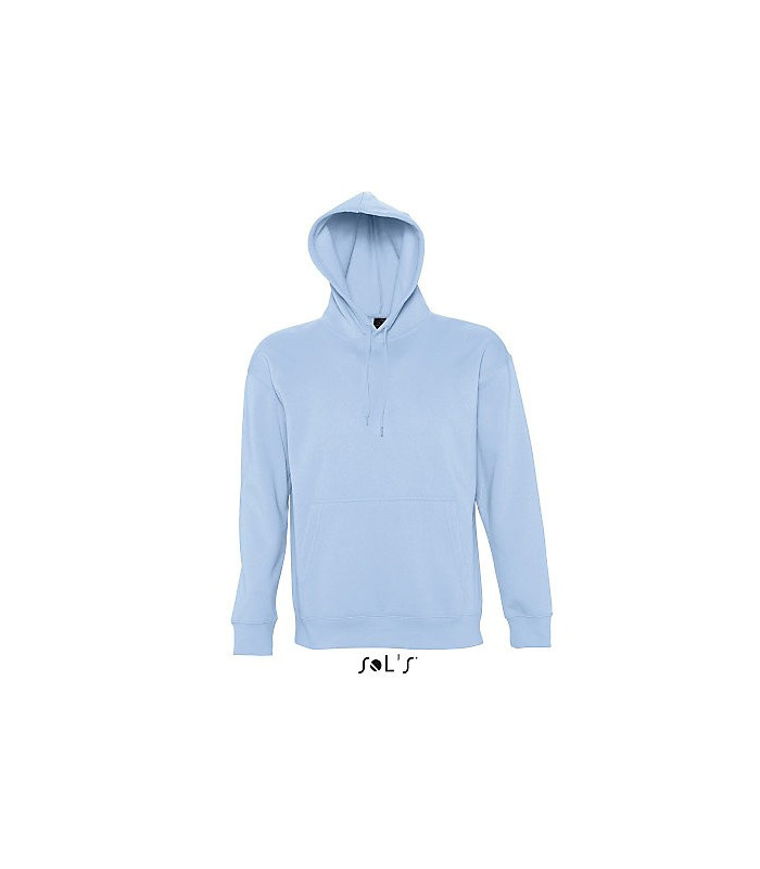 SWEAT-SHIRT CAPUCHE MIXTE MOLLETON 320 BLEU CIEL