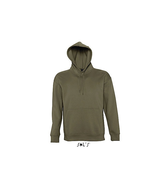 SWEAT-SHIRT CAPUCHE MIXTE MOLLETON 320 KAKI