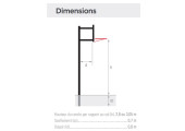 DIMENSIONS BUT DE BASKET EXTERIEUR TUBE ROND