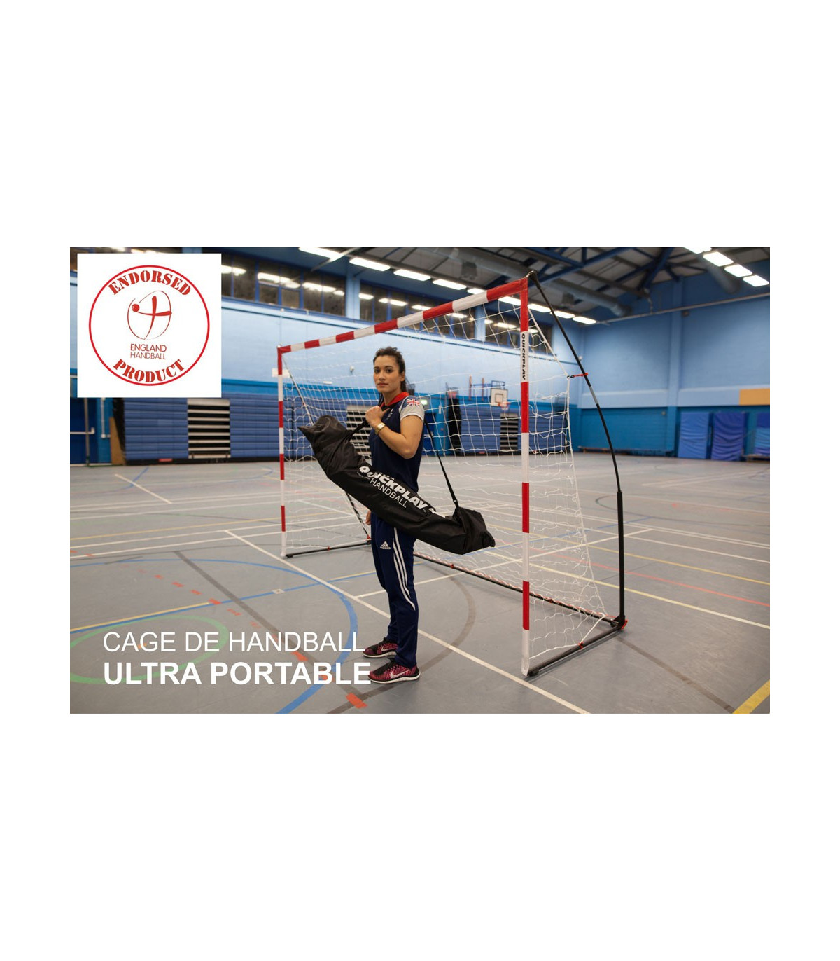 SAC DE TRANSPORT BUT DE HANDBALL JUNIOR PORTABLE QUICKPLAY