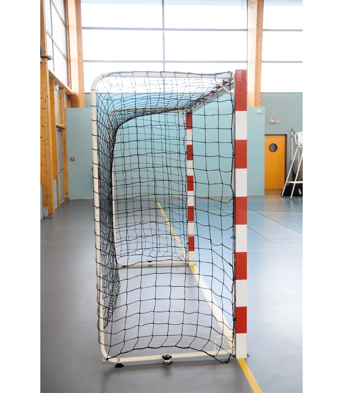 VUE PROFIL PAIRE DE BUTS HANDBALL COMPETITION ACIER