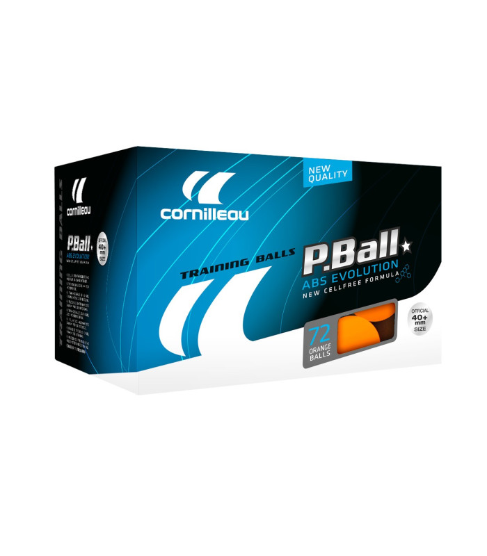 BOÎTE DE 72 BALLES ORANGES PING PONG P-BALL* EVO ITTF CORNILLEAU