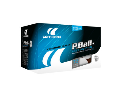 BOÎTE DE 72 BALLES BLANCHES PING PONG P-BALL* EVO ITTF CORNILLEAU