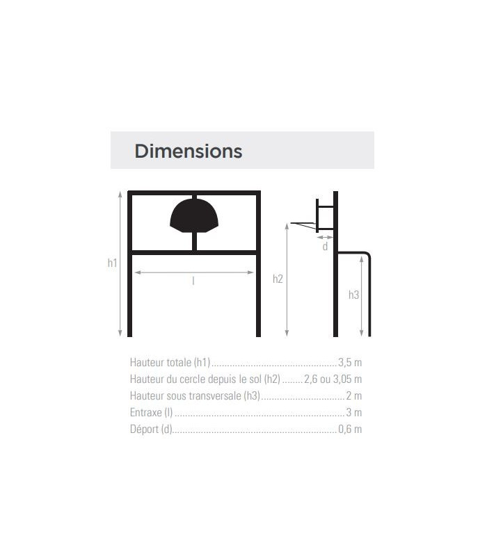 DIMENSIONS BUT MULTISPORT FOOT HANDBALL BASKET