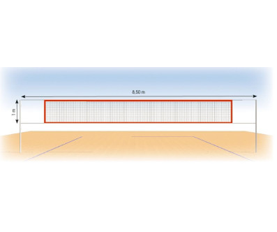 FILET BEACH VOLLEY ECO AVEC DIMENSIONS