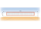 FILET BEACH VOLLEY ECO AVEC DIMENSIONS