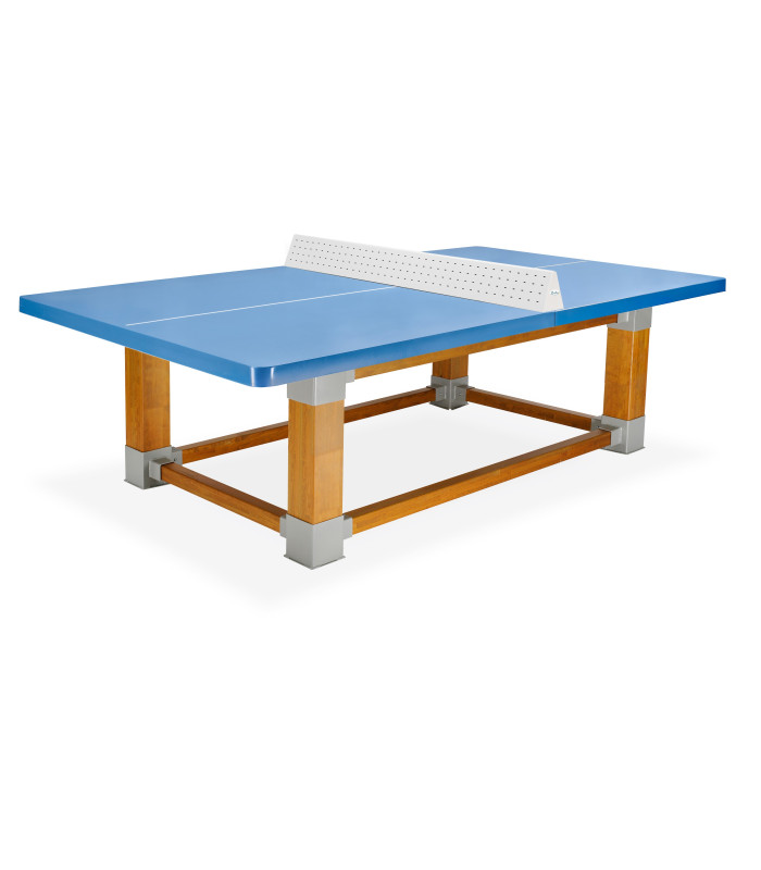 TABLE PING PONG OUTDOOR NATURA RESITEC HD 60 BLEUE FILET SECURI