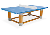 TABLE PING PONG OUTDOOR NATURA RESITEC HD 60 BLEUE FILET SECURI