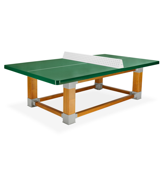 TABLE PING PONG OUTDOOR NATURA RESITEC HD 60 VERTE  FILET SECURI