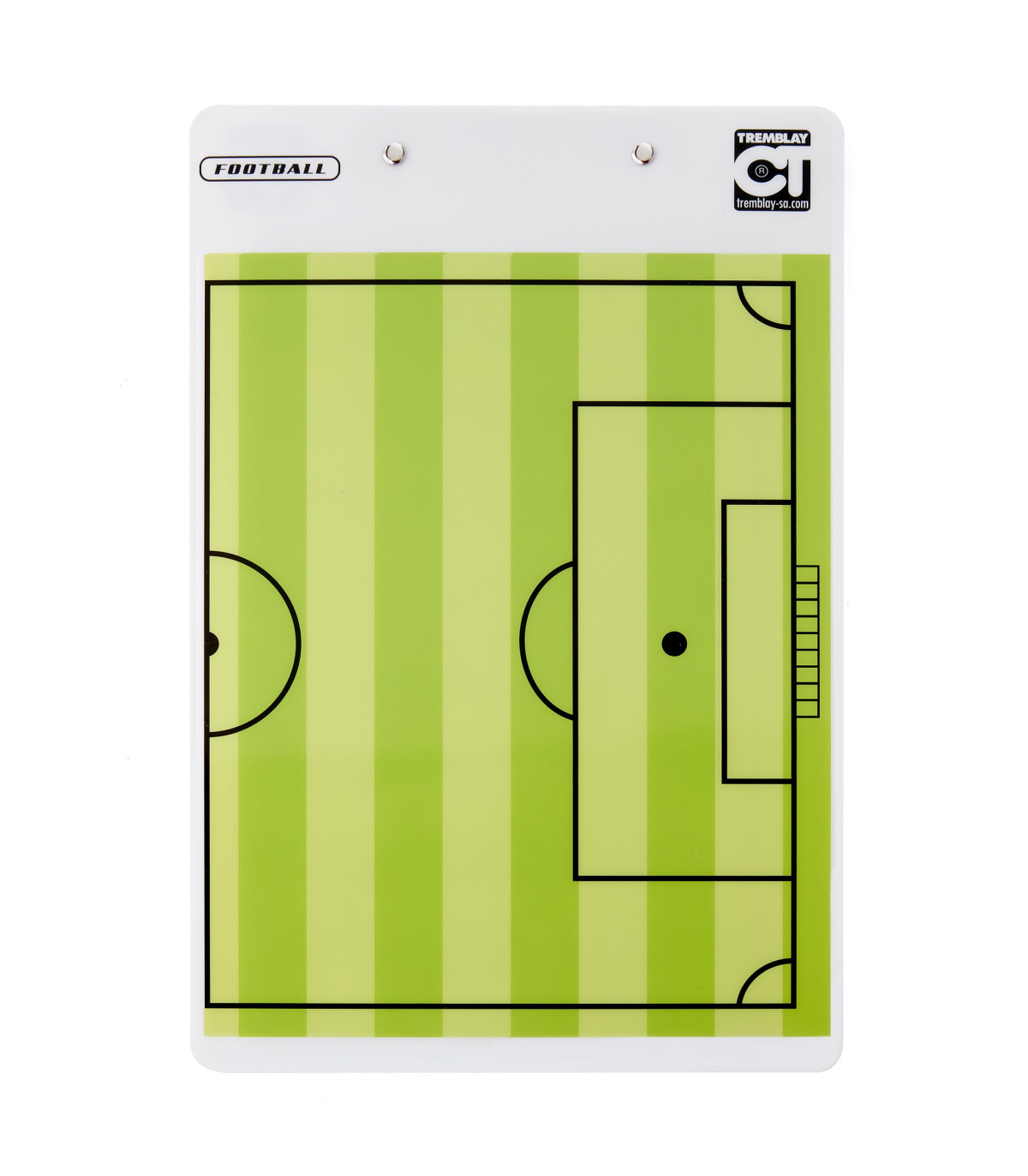 PLAQUETTE COACH FOOTBALL DOS DEMI TERRAIN
