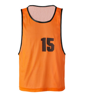 LOT DE 5 CHASUBLES DE SPORT NUMÉROTÉES DE 11 A 15