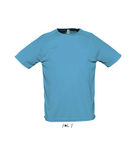 TEE SHIRT RESPIRANT SPORT HOMME BLEU AZUR