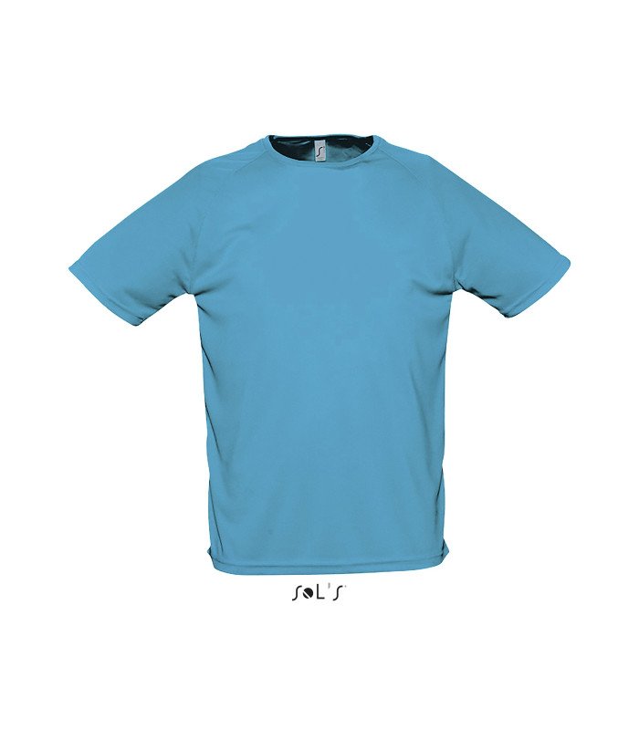 TEE SHIRT RESPIRANT SPORT HOMME BLEU AZUR