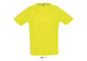 TEE SHIRT RESPIRANT SPORT HOMME JAUNE FLUO