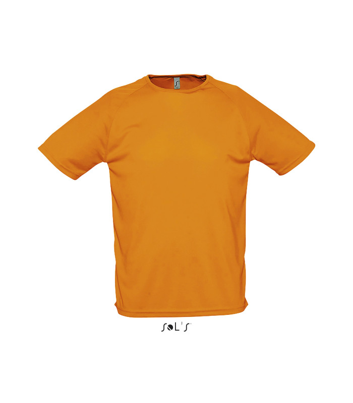 TEE SHIRT RESPIRANT SPORT HOMME ORANGE FLUO