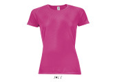 TEE SHIRT RESPIRANT SPORT FEMME ROSE FLUO