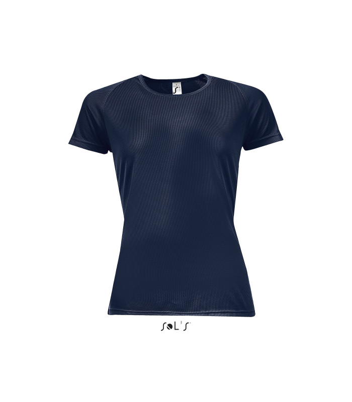 TEE SHIRT RESPIRANT SPORT FEMME BLEU MARINE