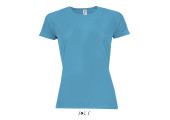 TEE SHIRT RESPIRANT SPORT FEMME BLEU AZUR