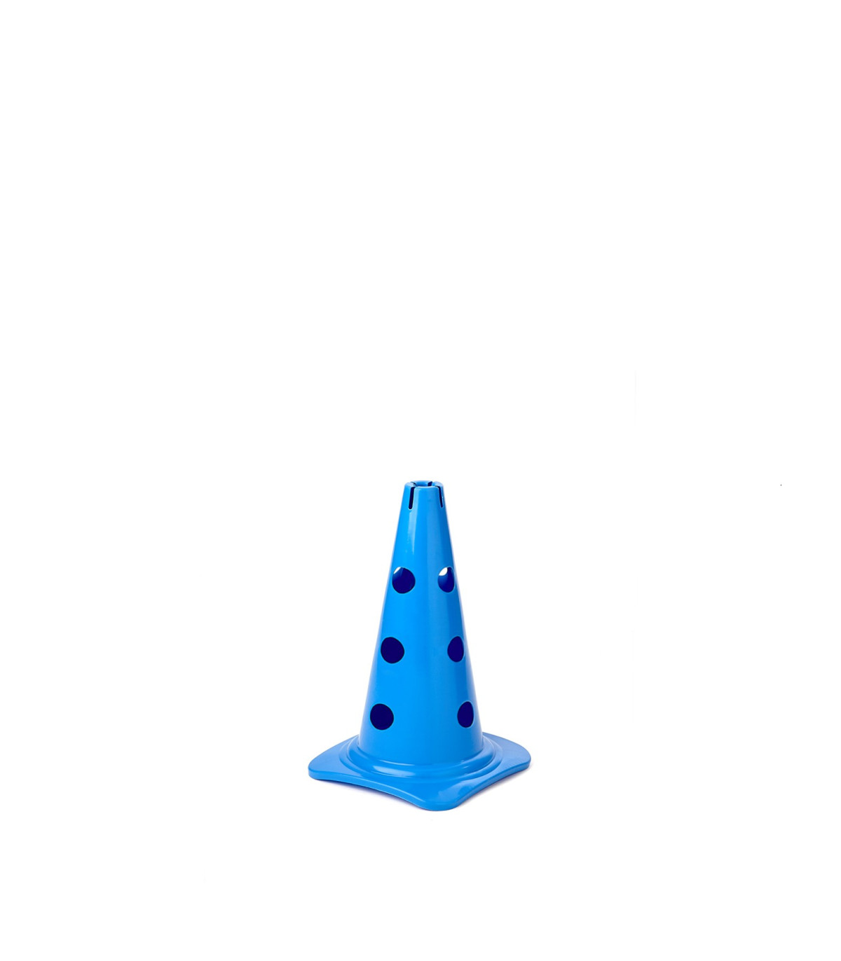 CONE DE SPORT 12 TROUS 23 CM BLEU