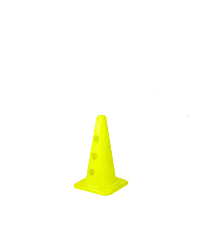 CONE DE SPORT 12 TROUS 23 CM JAUNE