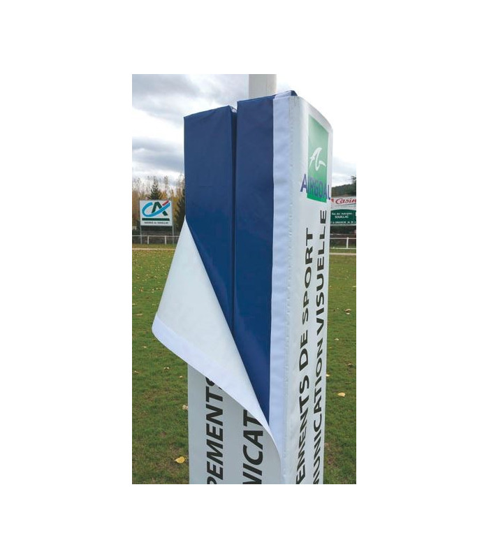 ZOOM HOUSSE  PROTECTION  POTEAU  RUGBY PERSONNALISÉE