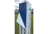 ZOOM HOUSSE  PROTECTION  POTEAU  RUGBY PERSONNALISÉE
