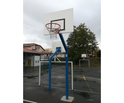 BUT DE BASKET EXTERIEUR POTEAU CARRE DEPORT 1,2M