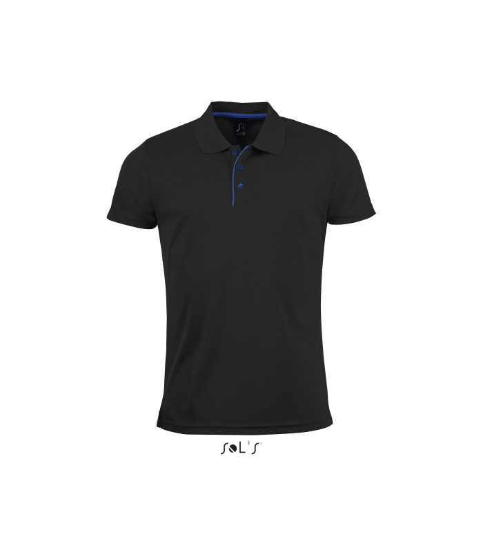 POLO  SPORT RESPIRANT HOMME NOIR