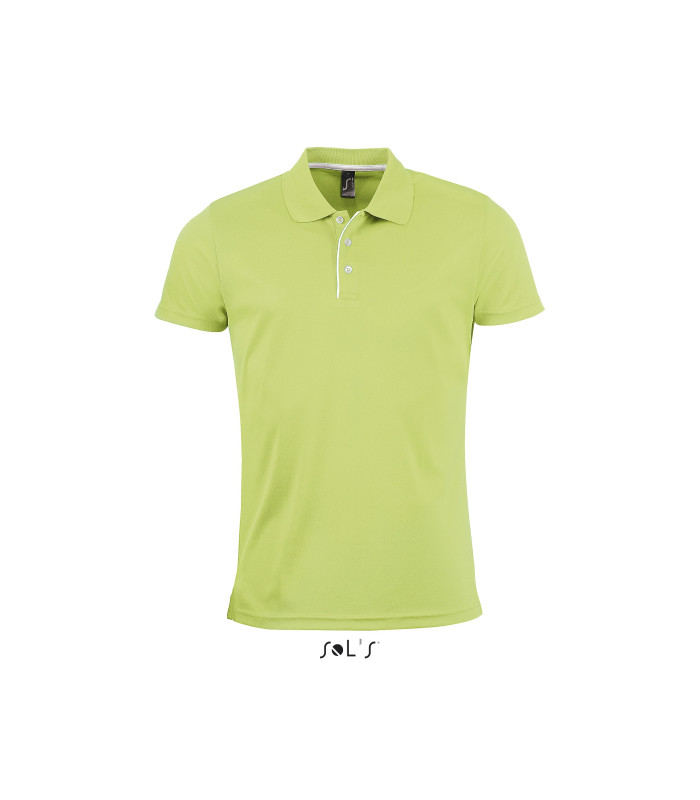 POLO  SPORT RESPIRANT HOMME VERT POMME