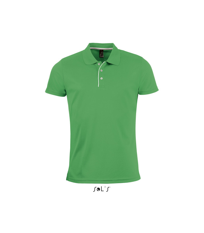 POLO  SPORT RESPIRANT HOMME VERT
