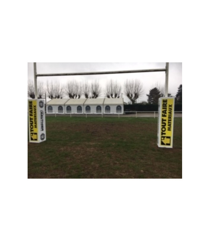 LOT DE 4 PROTECTIONS POTEAUX RUGBY PERSONNALISÉES VUE 3