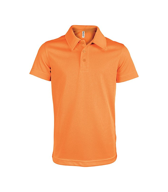 POLO SPORT RESPIRANT ENFANT ORANGE