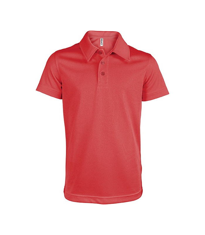 POLO SPORT RESPIRANT ENFANT ROUGE