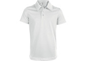 POLO SPORT RESPIRANT ENFANT BLANC