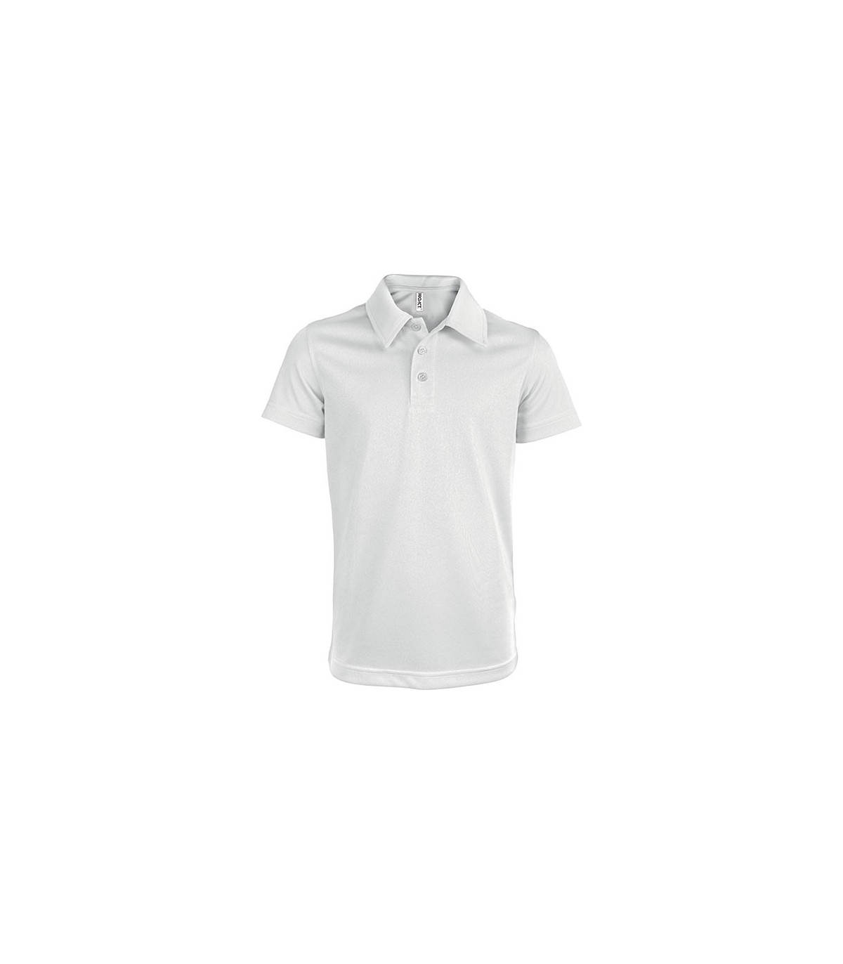 POLO SPORT RESPIRANT ENFANT BLANC