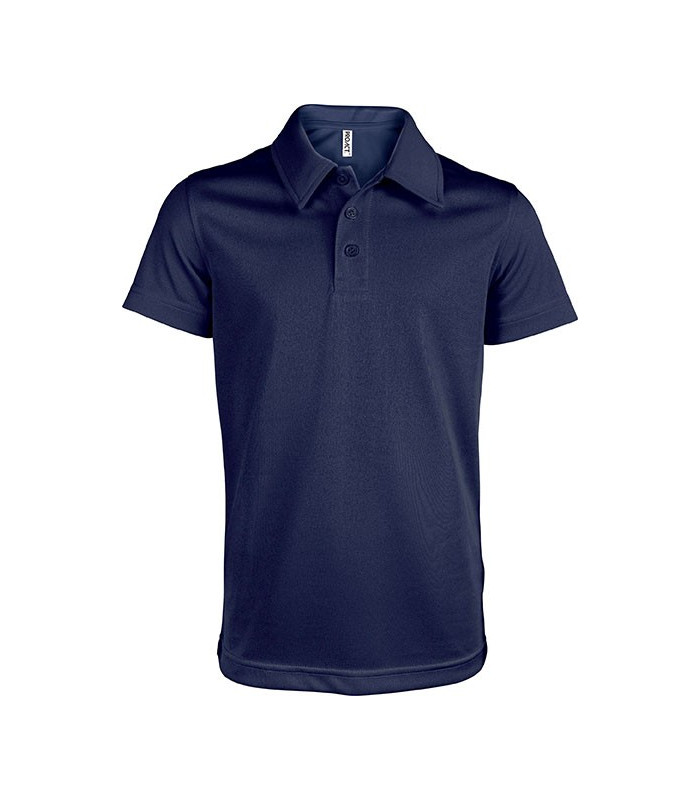 POLO SPORT RESPIRANT ENFANT BLEU MARINE