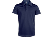 POLO SPORT RESPIRANT ENFANT BLEU MARINE