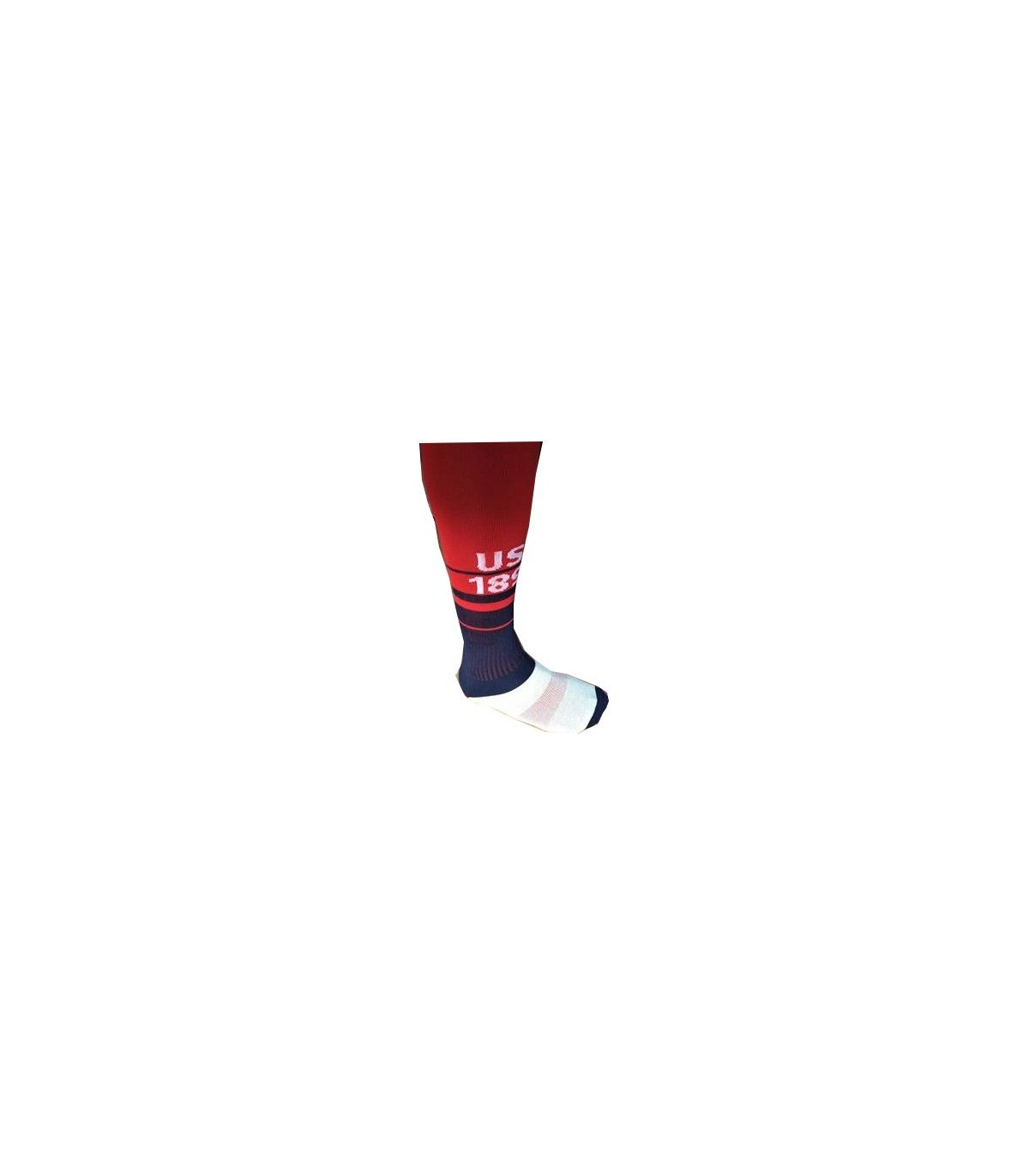 CHAUSSETTE FOOT RUGBY AVEC MARQUAGE PERSONNALISÉ VUE COTE