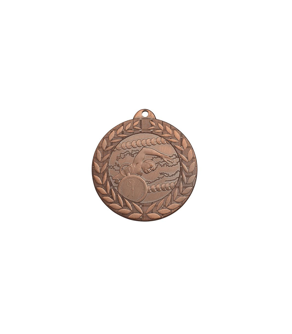 LOT DE 60 MÉDAILLES NATATION BRONZE FRAPPÉES 50 MM