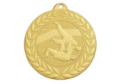 LOT DE 60 MÉDAILLES JUDO OR FRAPPÉES 50 MM