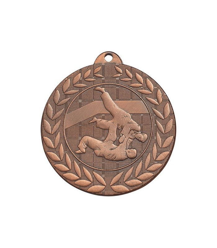 LOT DE 60 MÉDAILLES JUDO BRONZE FRAPPÉES 50 MM