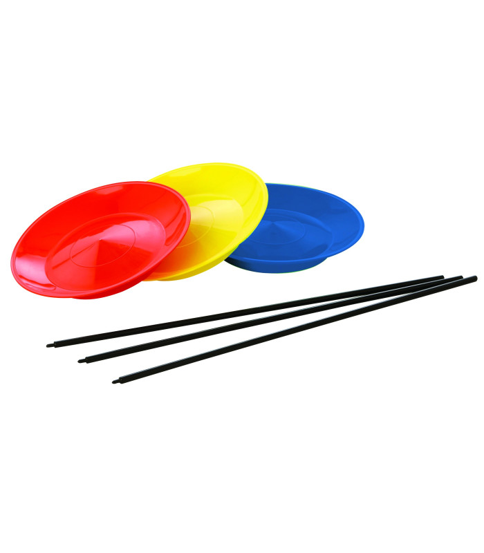 LOT DE 10 BAGUETTES POUR ASSIETTES JONGLERIE PVC