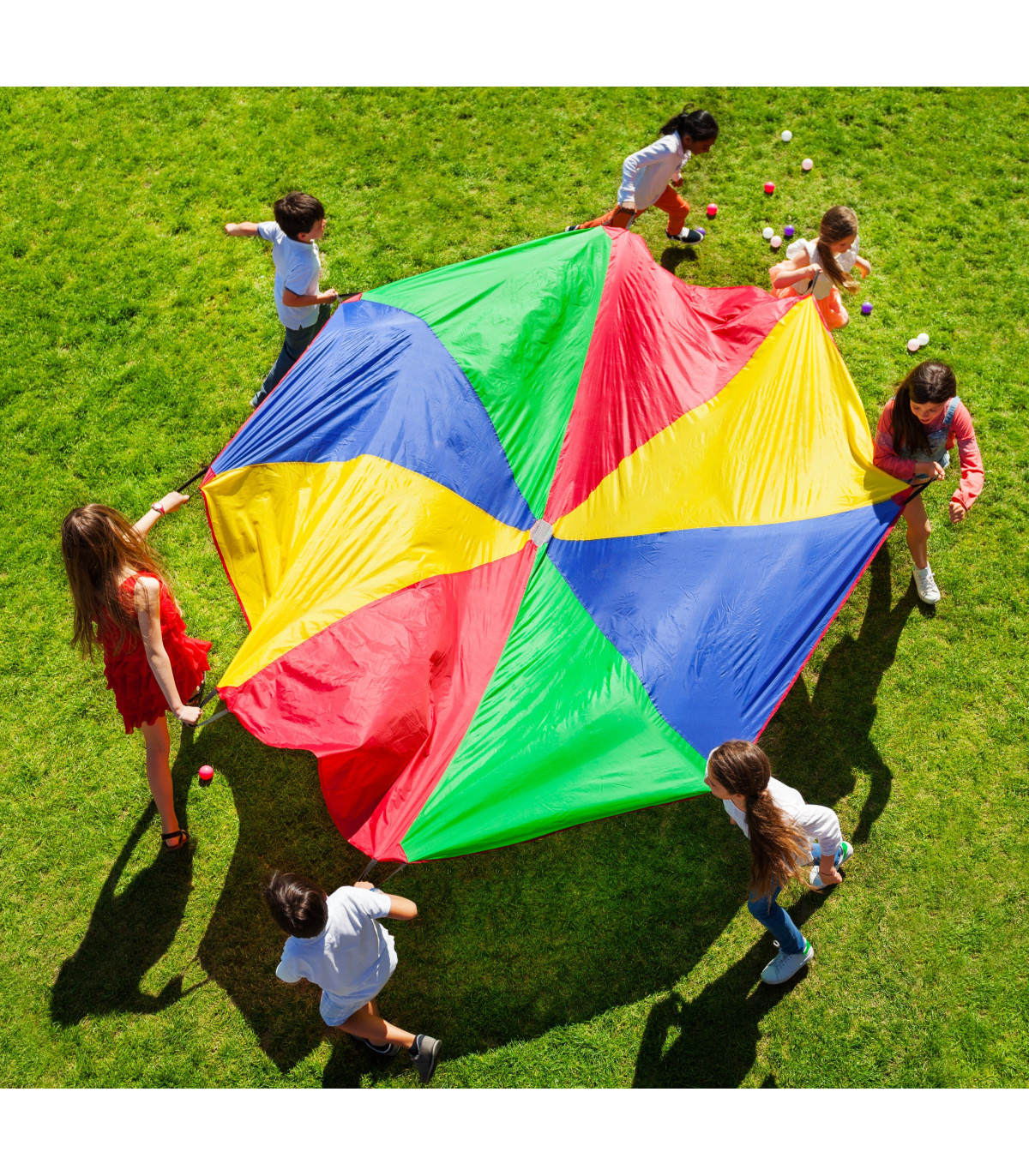 PARACHUTE COOPERATIF 7,3 M vue dessus