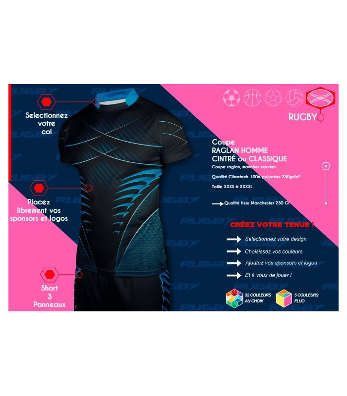 MAILLOT  RUGBY PERSONNALISÉ