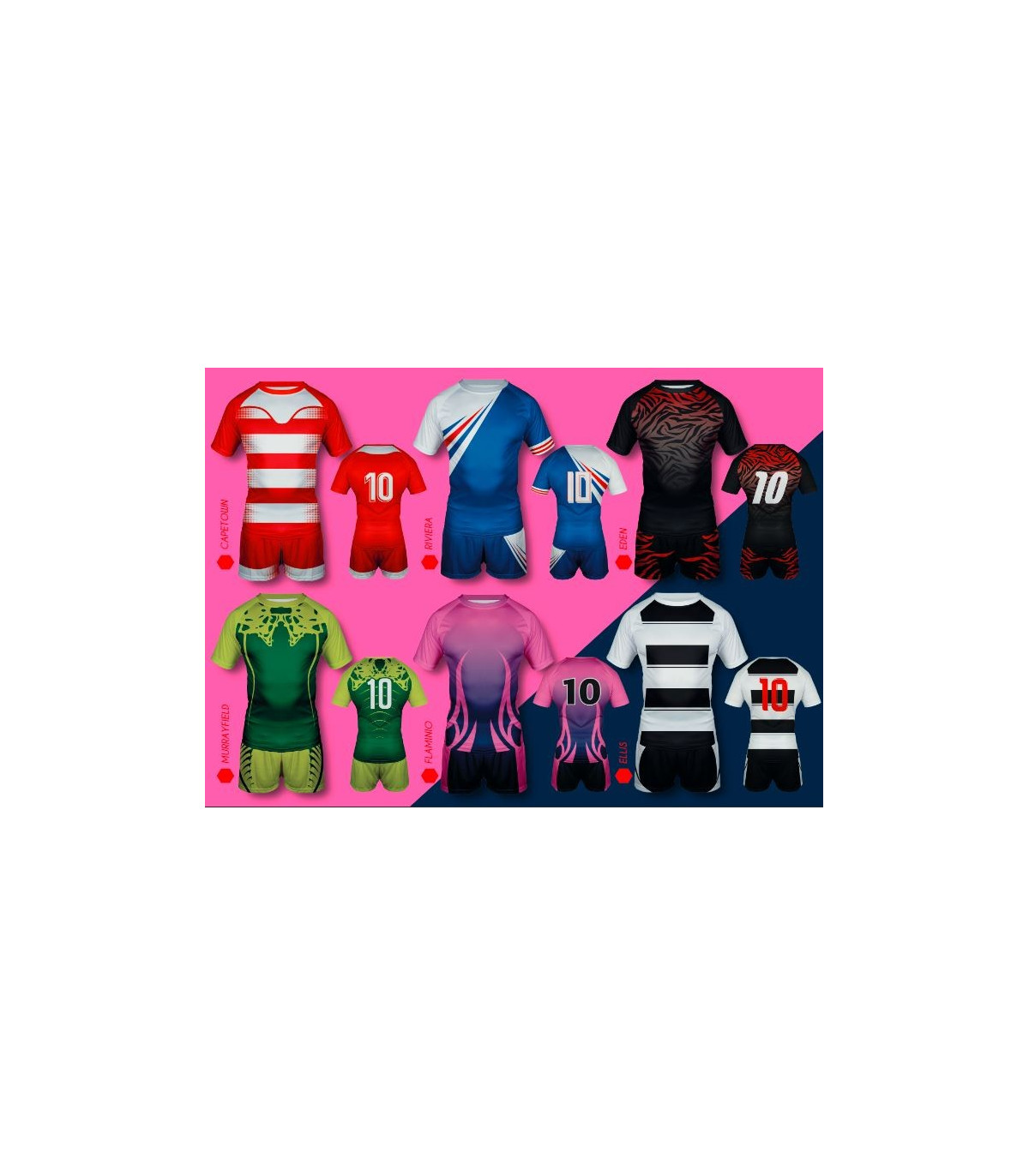 MAILLOT  RUGBY PERSONNALISÉ EXEMPLE 1