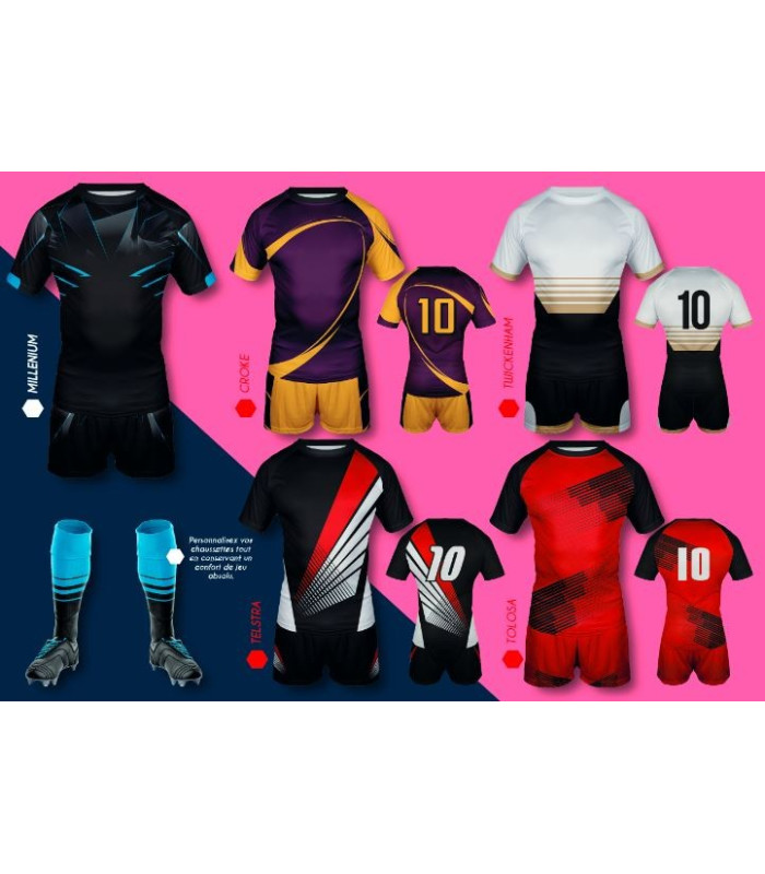 MAILLOT  RUGBY PERSONNALISÉ EXEMPLE 2