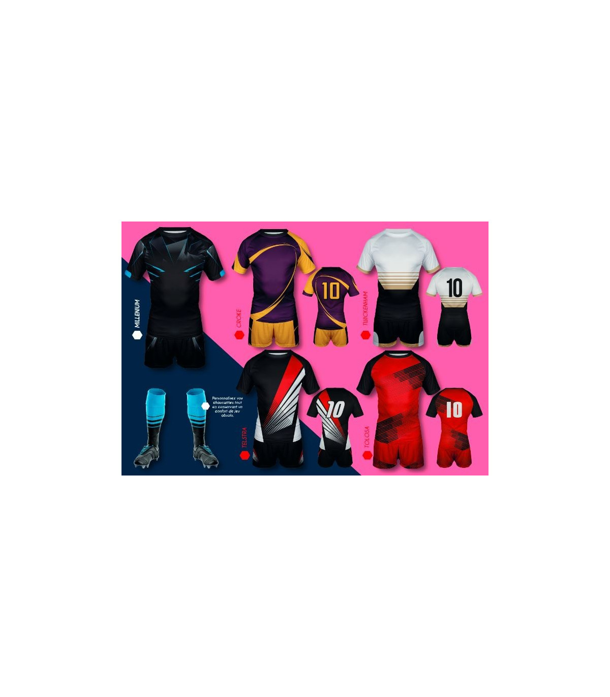 MAILLOT  RUGBY PERSONNALISÉ EXEMPLE 2