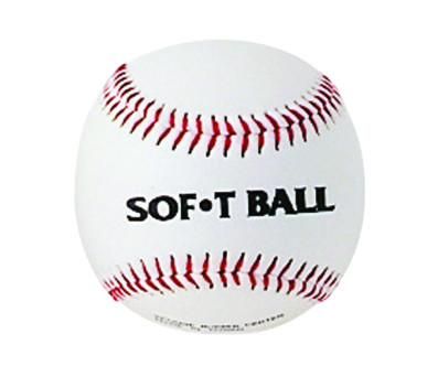 BALLE SOFTBALL 9 POUCES BLANCHE